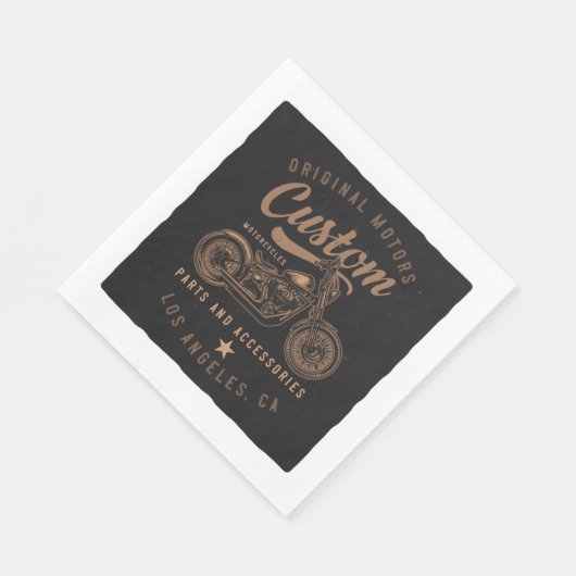 Serviette En Papier Motos personnalisées (Coin)