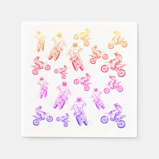 Serviette En Papier Motosport, Croix de Dirt (Devant)