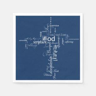 Serviette En Papier mots chrétiens croisent