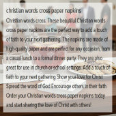 Serviette En Papier mots chrétiens croisés