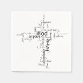 Serviette En Papier mots chrétiens croisés (Devant)