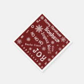 Serviette En Papier Mots de Noël (Coin)