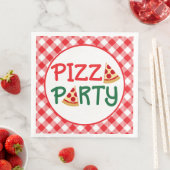 Serviette En Papier Mots de soirée pizza mignonne (En situation)