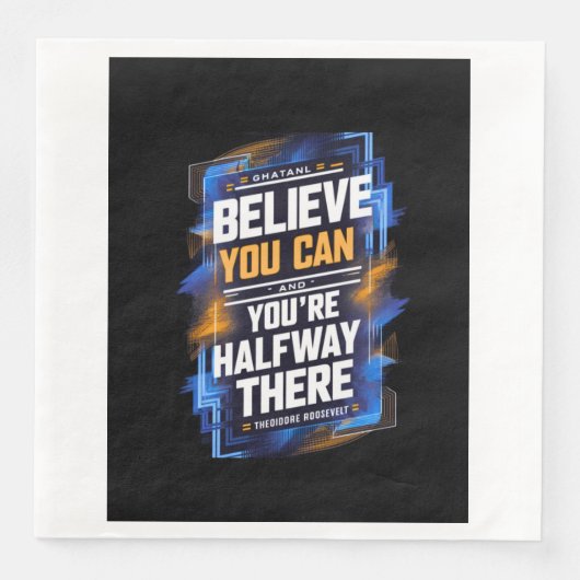 Serviette En Papier Mots motivants (Devant)