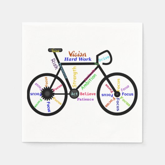 Serviette En Papier Mots motivationnels, inspirants ou encourageants (Devant)
