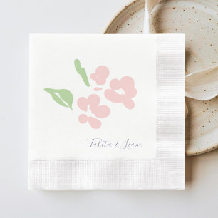 Serviette En Papier Mouchoir en papier à motif floral aquarelle rose c
