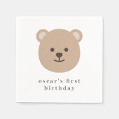 Serviette En Papier Mouchoir en papier à visage d'ours en peluche (Devant)