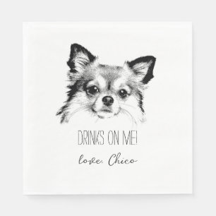 Serviette En Papier Mouchoir en papier pour mariage de chien Chihuahua