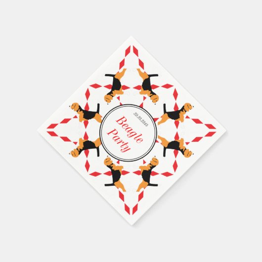 Serviette En Papier Mouchoirs Beagle (Coin)