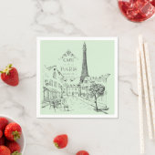 Serviette En Papier Mouchoirs Café Paris (En situation)