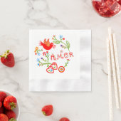 Serviette En Papier Mouchoirs d'amour de Valentine (En situation)
