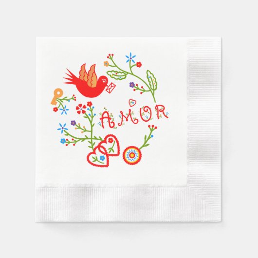 Serviette En Papier Mouchoirs d'amour de Valentine (Devant)