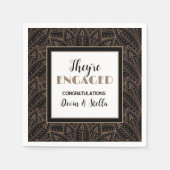 Serviette En Papier Mouchoirs de fête de fiançailles élégants ! (Devant)