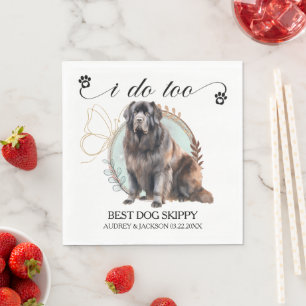 Serviette En Papier Mouchoirs de mariage de Terre-Neuve avec photo de