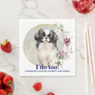 Serviette En Papier Mouchoirs de mariage Japanese Chin avec photo de c