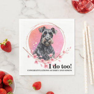 Serviette En Papier Mouchoirs de mariage Kerry Blue Terrier avec photo