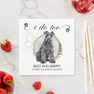 Serviette En Papier Mouchoirs de mariage Kerry Blue Terrier avec photo