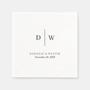 Serviette En Papier Mouchoirs de mariage minimalistes et chics