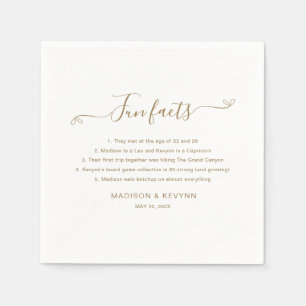 Serviette En Papier Mouchoirs de mariage or faits de drôles de faits