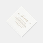 Serviette En Papier Mouchoirs de mariage or faits de drôles de faits (Coin)