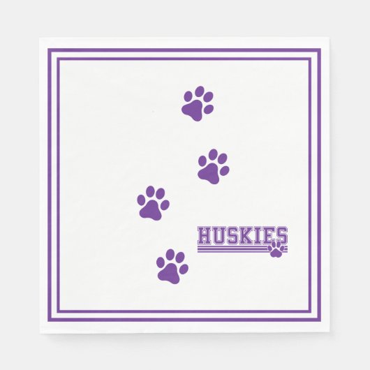 Serviette En Papier Mouchoirs Huskies  (Devant)