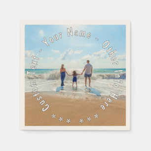 Serviette En Papier Mouchoirs photo personnalisés avec texte personnal