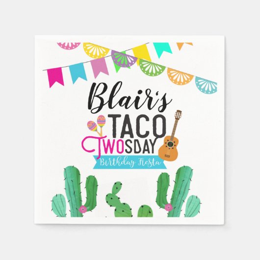 Serviette En Papier Mouchoirs Taco Mardi (Devant)