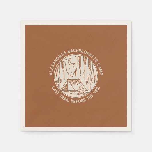 Serviette En Papier Mountain Camping Week-end Bachelorette (Devant)