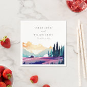 Serviette En Papier Mountain Country Lilac Fields Mariage paysager (En situation)