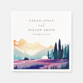 Serviette En Papier Mountain Country Lilac Fields Mariage paysager (Devant)