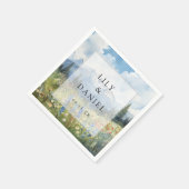 Serviette En Papier Mountain Wildflower Floral Meadow Wedding (Coin)