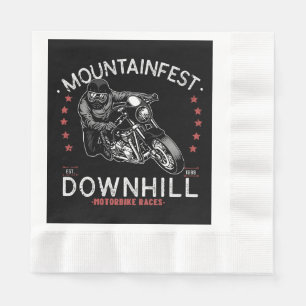 Serviette En Papier Mountainfest Downhill Motorbike Race Graphic Motor