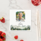 Serviette En Papier Mountains and Trees Celebration Of Life Funeral (En situation)