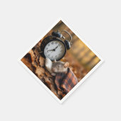 Serviette En Papier Mouse Sleeping By an Alarm Clock (Coin)