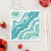 Serviette En Papier mousse de mer marbrée : (En situation)