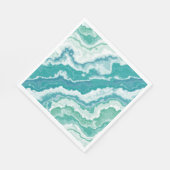 Serviette En Papier mousse de mer marbrée : (Coin)