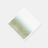 Serviette En Papier Mousse de mer Or Blanc Elegant Plage Mariage moder (Coin)