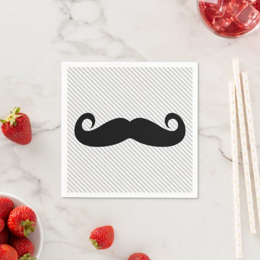 Serviette En Papier Moustache (En situation)