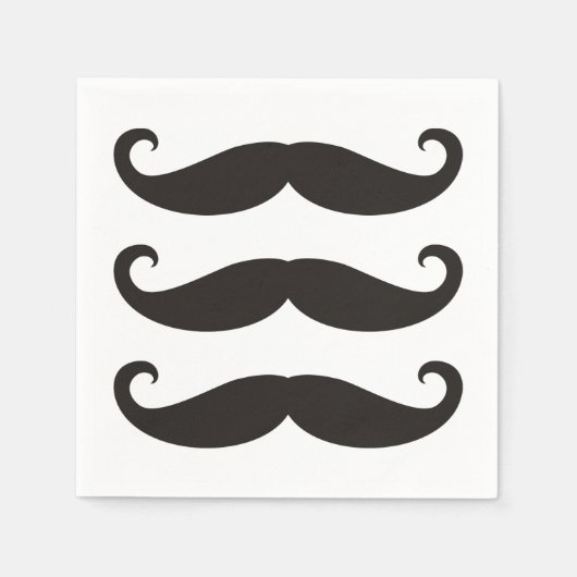Serviette En Papier Moustache / Moustache / Schnurrbart + vos idées (Devant)