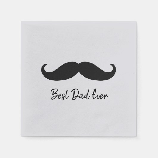 Serviette En Papier Moustache noire (Devant)