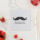 Serviette En Papier Moustache noire (En situation)