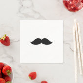 Serviette En Papier Moustache noire mignonne (En situation)