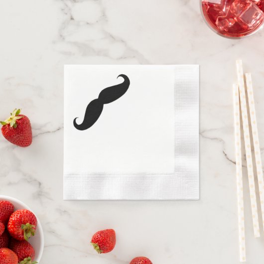 Serviette En Papier Moustache serviettes (En situation)