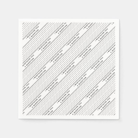 Serviette En Papier Moustache Vous Une Question Mood Stripe (Devant)