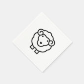 Serviette En Papier Mouton (Coin)
