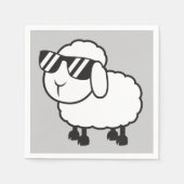 Serviette En Papier Mouton blanc dans les lunettes de soleil (Devant)