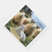 Serviette En Papier Mouton d'agneau de bébé (Coin)