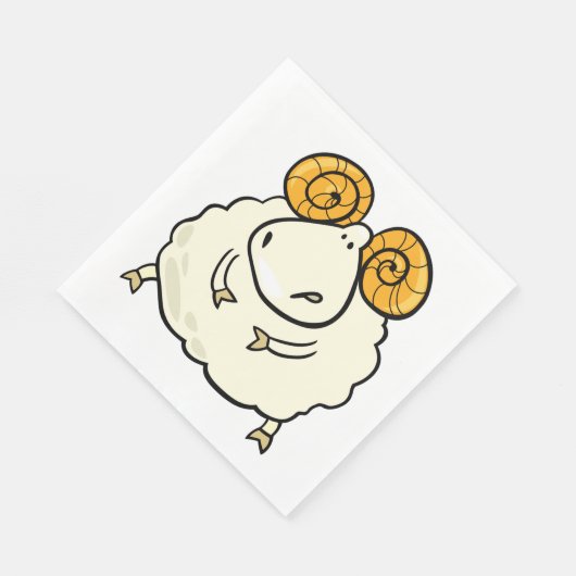 Serviette En Papier Mouton de bélier (Coin)