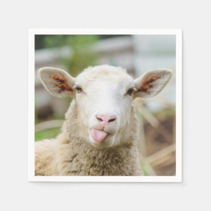 Serviette En Papier Mouton montrer langue