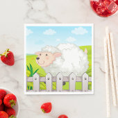 Serviette En Papier Mouton souriant